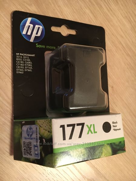 Новые струйные картриджи HP 177XL черный C8719HE