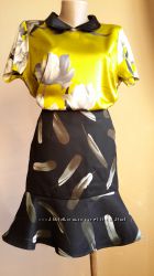 Люкс Роскошная юбка рыбка Фактурная ткань YASSMILE Британия