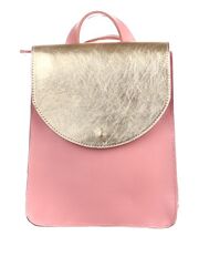 Кожаный женский рюкзак розовый Элион 