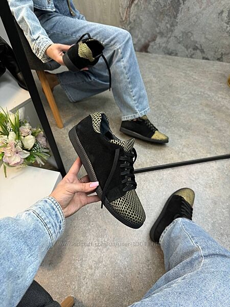 Стильні кеди з натуральної шкіри - від виробника