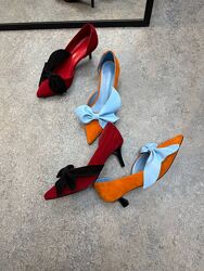 Шикарні туфлі з натуральної шкіри на підборах 4 та 6 см. - від виробника