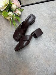 Стильні мюлі з натуральної шкіри