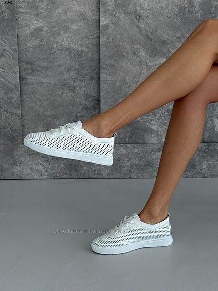 Нові шкіряні кеди з перфорацією - в наявності 36,37,38,39,40,41