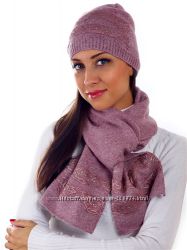 Комплект Venera шапка, шарф, шерсть цвета в ассортименте