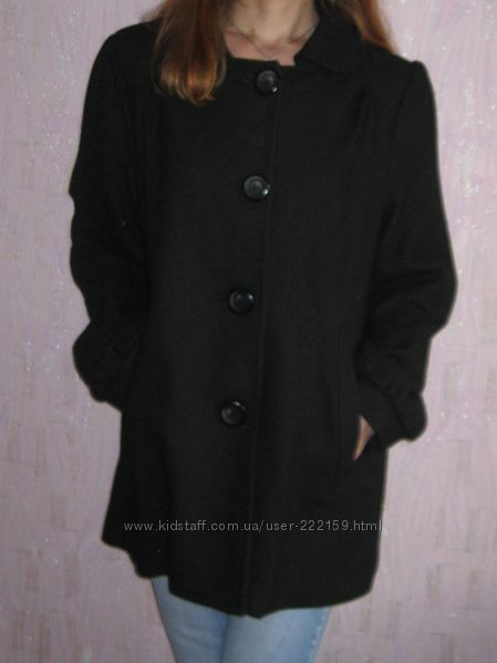 Стильное новое черное пальто Atmosphere 50  шерсти 50  полиестера  