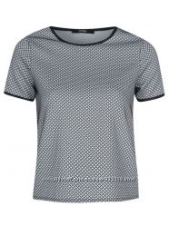 Cтречевая текстурированная блуза-топ с монохромным гео принтом George р 22 
