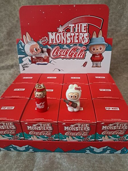 Коробки сюрпризы фигурки Лабубу серия Coca cola