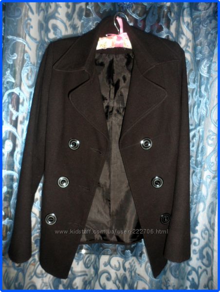 Черное пальто с поясом кашемир женское размер с