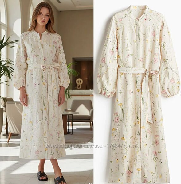Святкова льняна сукня h&m Нова колекція 48-50 європейський