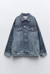 Джинсова куртка оверсайз zara