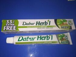 Зубная паста на травах, Ним, дабур, Dabur, Herb&acutel Neem, кариес, инфекц