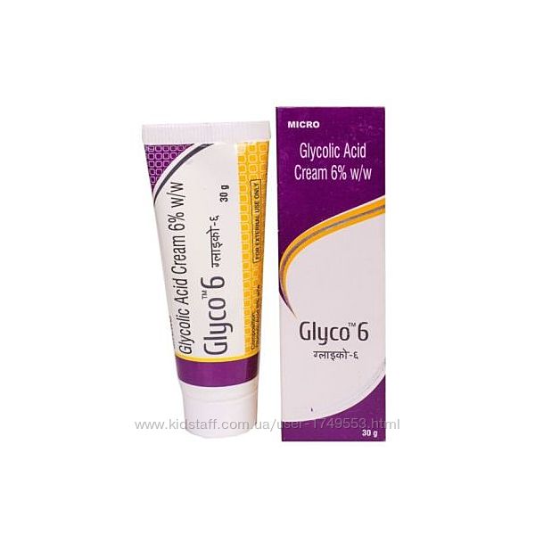 Крем для лица Glyco 6 Glycolic Acid Cream. С гликолевой кислотой 6 , 30г.