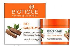 Biotique Sandalwood Биотик Сандал Солнцезащитный крем SPF 50 для лица, тела