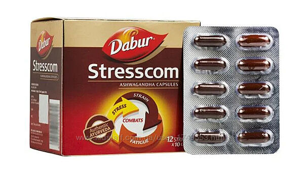 Стресском Дабур Stresscom, 120 caps, Dabur. антистресс, энергия, иммунитет