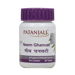 Ним экстракт, Патанджали - NeemGhanavati, Panajali , 60 таб. Очищение крови