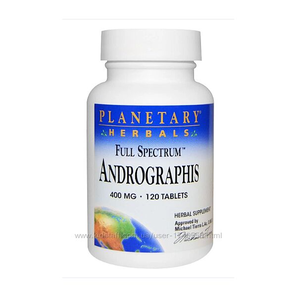 Андрографис, Andrographis, Planetary Herbals, 400 мг, 120 таблеток