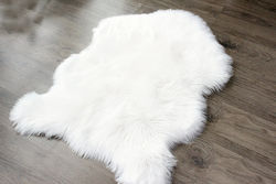 Красивый пушистый коврик шкурка овчина искусственная 90 х 60 см Коврик мех