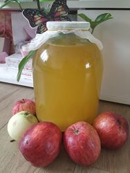 Домашний натуральный нефильтрованный яблочный уксус с медом