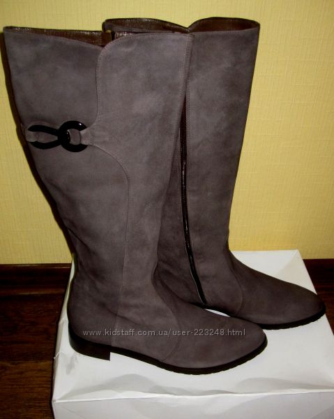 замшевые итальянские сапоги Basta del Toi Италия, с красивой метал