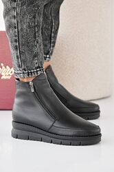 Жіночі черевики шкіряні зимові чорні Emirro 932 Едельвейс