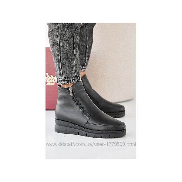 Жіночі черевики шкіряні зимові чорні Emirro 932 Едельвейс