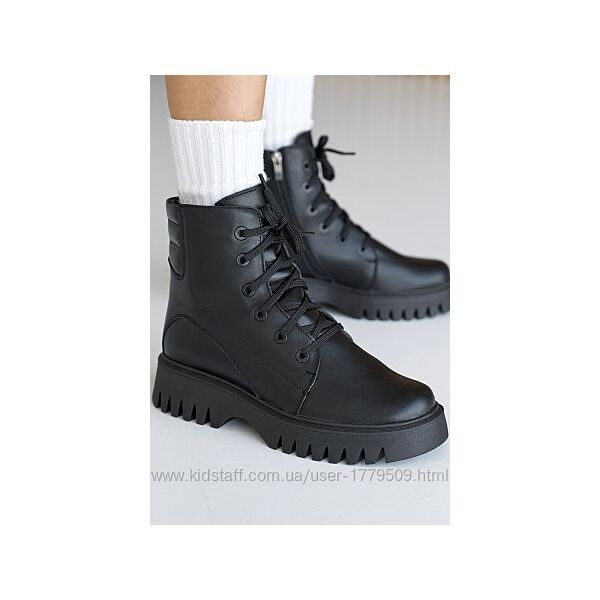 Жіночі черевики шкіряні зимові чорні Emirro 120 Сідней