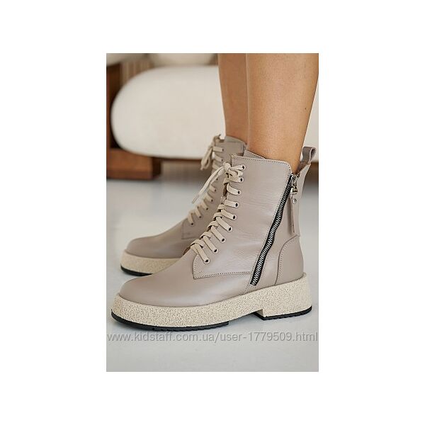 Жіночі черевики шкіряні зимові бежеві VlaMar 9206 Джес