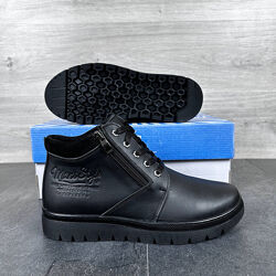 Чоловічі шкіряні зимові черевики на замку Б-53