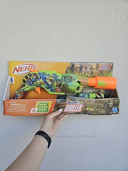 Бластер nerf бластер nerf zombie driller