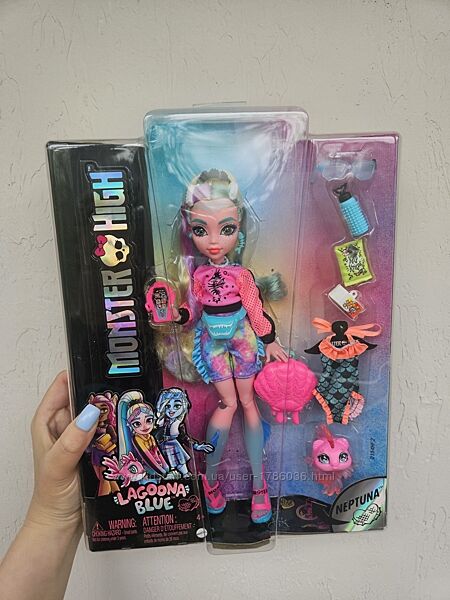 Лялька monster high лагуна блю monstro-класика з аксесуарами та домашнім ул