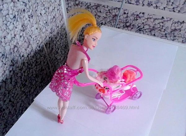 Кукла Барби коляска пупс набор игровой