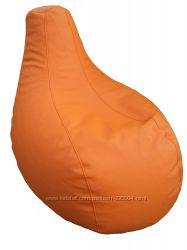 Кресло мешок Груша оранжевая. Бесплатная доставка.