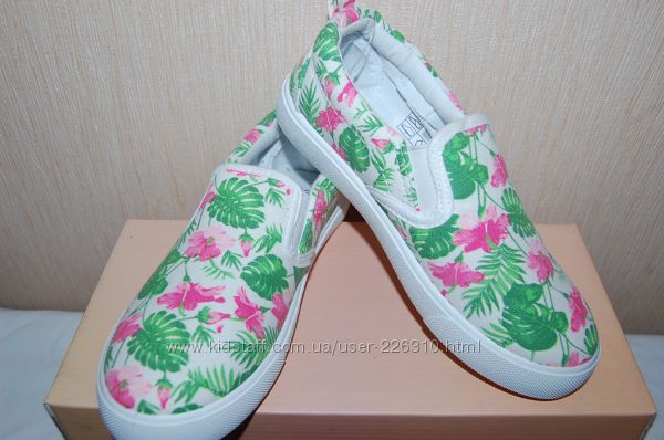 Новые текстильные мокасины, слипоны In Extenso р. 27 маломерят