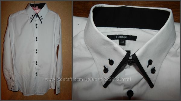 Стильная белоснежная рубашка размер М фирма George состояние новой