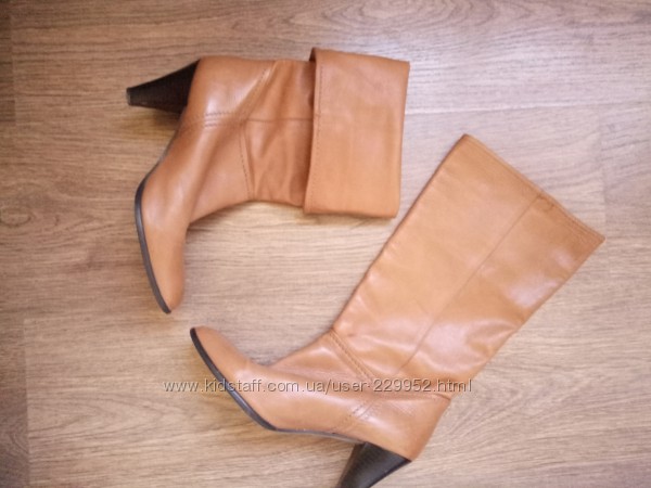 Шикарные кожаные сапоги деми размер 38 фирма Manfield