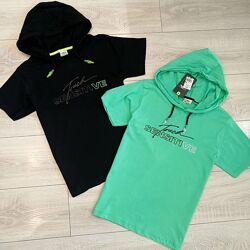 Футболка дитяча із капюшоном 140-164 Турція 100 бавовна Kimba Benetti футб