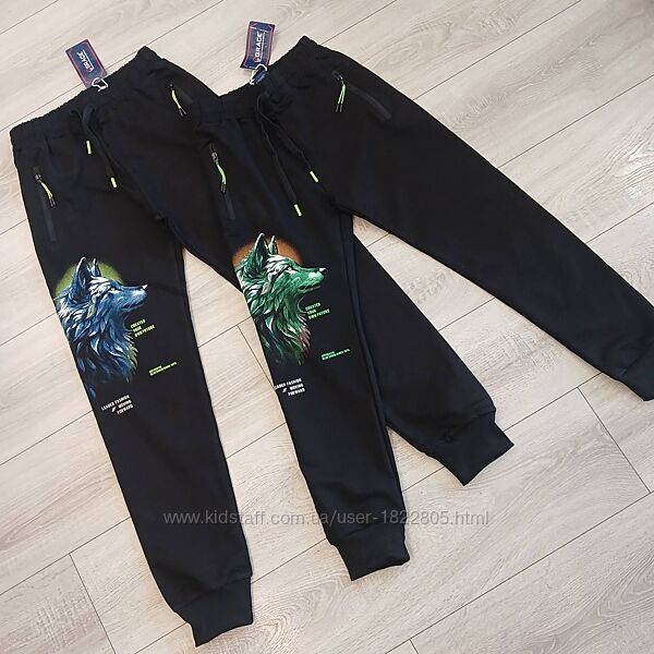Спортивні штани світяшка принт Grace вища якість дитячі 146-176
