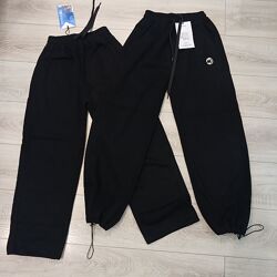 Теплі спортивні штани Baggy преміум Багі чорні на флісі 4х нитка