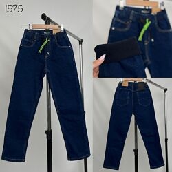 Дитячі джинси теплі на флісі 128- 164 S&D детские джинсы теплые флис