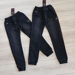 Джинси теплі джогери дитячі Seagull 134-164 на флісі на резинці