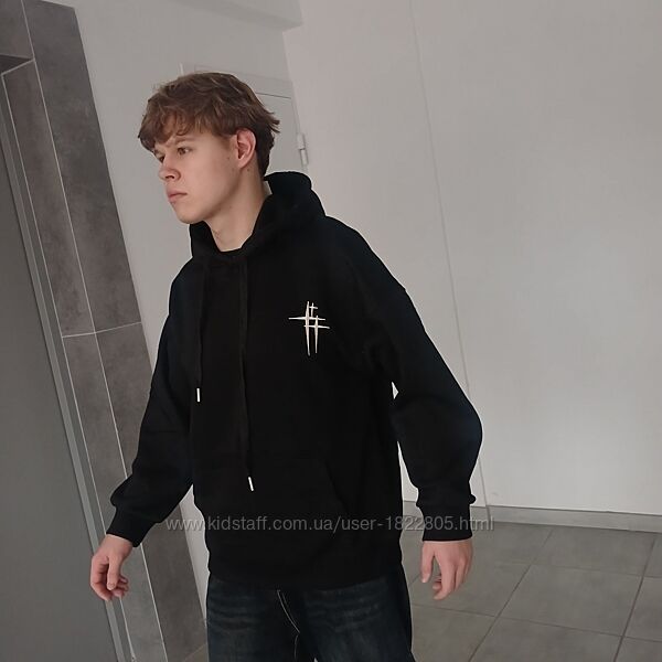 Худі дитячі молодіжні оверсайз базові 140-180 висока якість