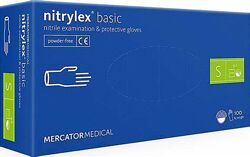 Рукавички нітрилові нітрилекс NITRYLEX basic уп. /100 шт. nitrilex базик S