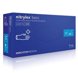 Рукавички нітрилові нітрилекс NITRYLEX basic уп. /100 шт. nitrilex базик M