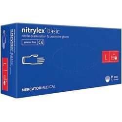 Рукавички нітрилові нітрилекс NITRYLEX basic уп. /100 шт. nitrilex базик L