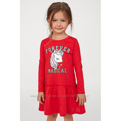 Платье  с единорогом H&M  для девочки
