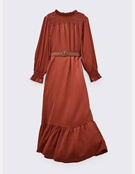 Вискозное миди макси платье Zara. 