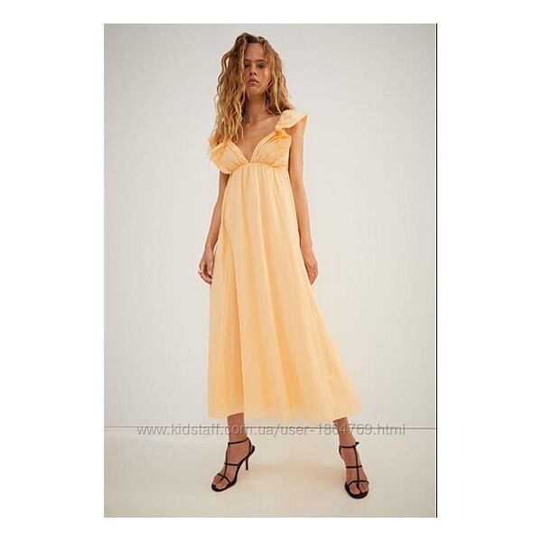 Шикарное хлопковое макси платье сарафан H&M