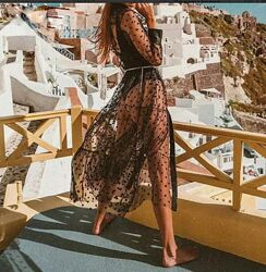 Шифоновое платье накидка Stradivarius.