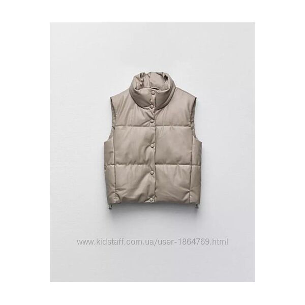 Жилетка безрукавка эко кожа Zara.