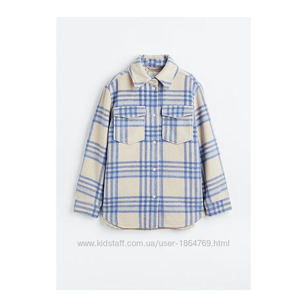 Теплая куртка рубашка H&M.